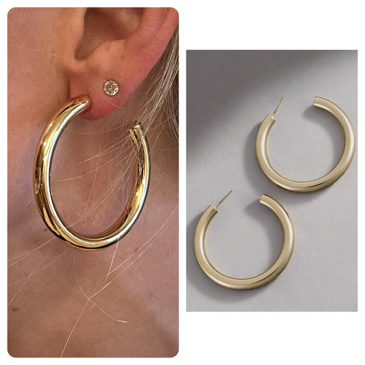 *Chunky Gold Hoops